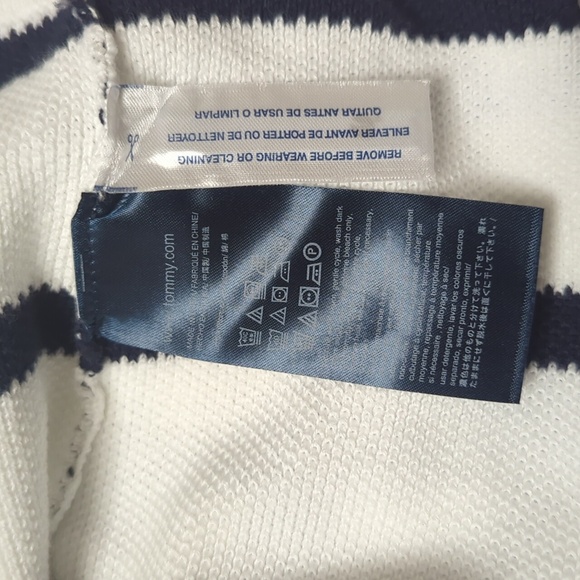 Tommy Hilfiger Women's Blue/White Striped Sweater Size XL NWT MSRP $74.99 - Picture 4 of 4